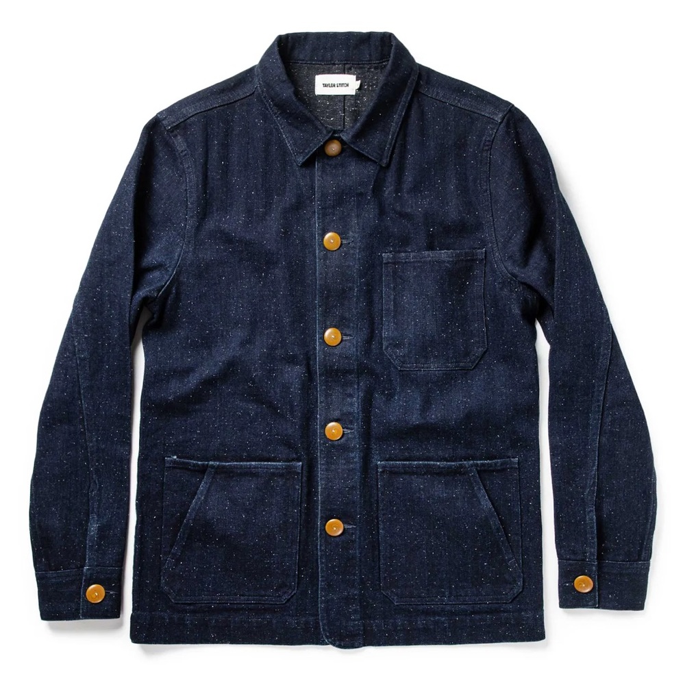 Taylor Stitch Ojai Chore Jacket in Indigo Herringbone